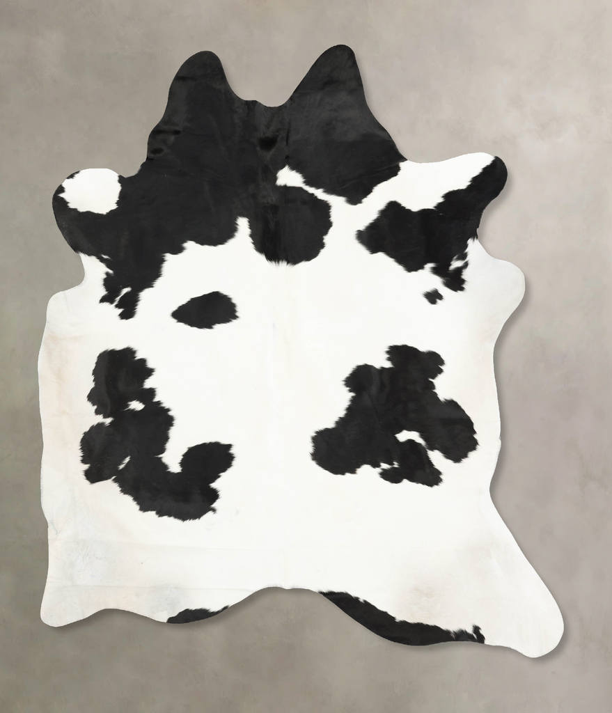 Black and White XX-Large Brazilian Cowhide Rug 8'9"H x 7'2"W #B15992 by Hudson Hides