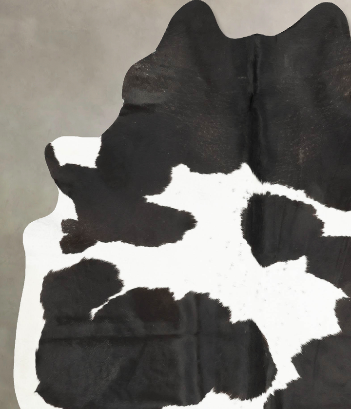 Black and White X-Large Brazilian Cowhide Rug 7'9"H x 6'2"W #B15993 by Hudson Hides