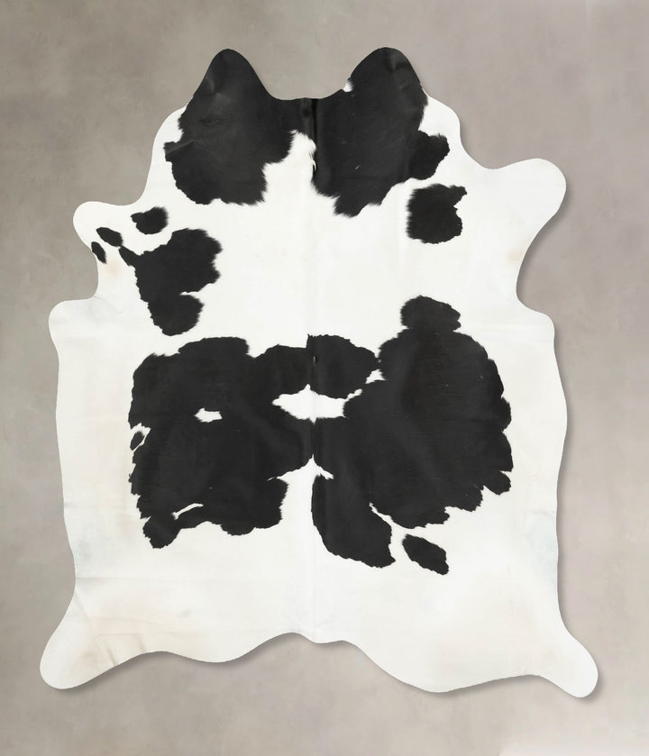 Black and White X-Large Brazilian Cowhide Rug 7'5"H x 6'4"W #B15995 by Hudson Hides
