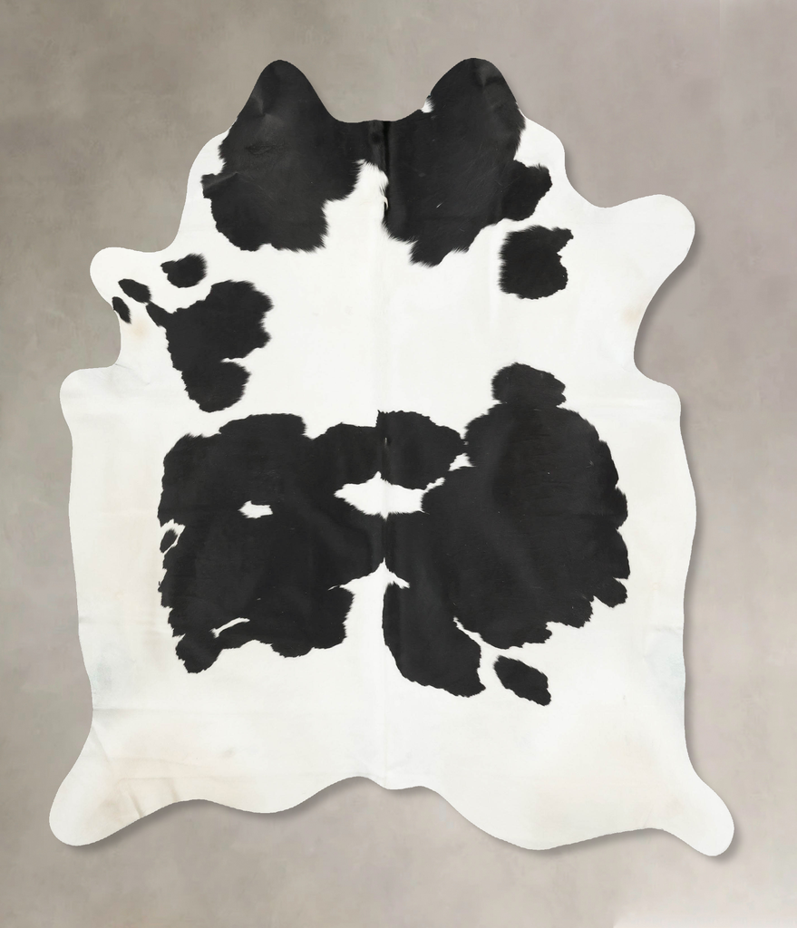 Black and White X-Large Brazilian Cowhide Rug 7'5"H x 6'4"W #B15995 by Hudson Hides