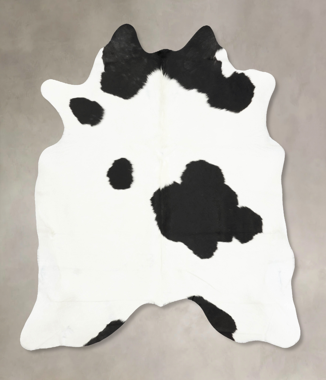 Black and White X-Large Brazilian Cowhide Rug 7'0"H x 6'3"W #B15996 by