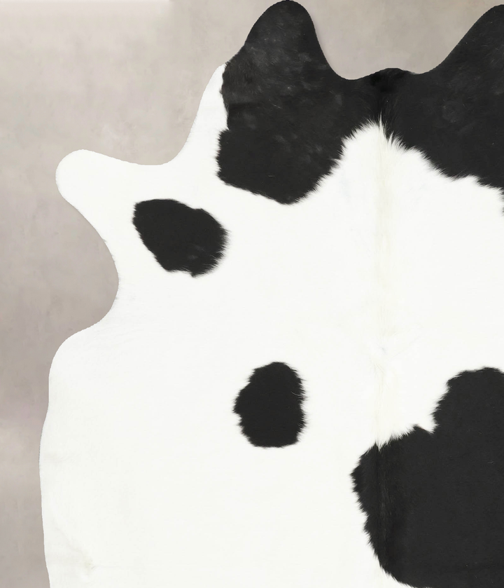 Black and White X-Large Brazilian Cowhide Rug 7'0"H x 6'3"W #B15996 by Hudson Hides