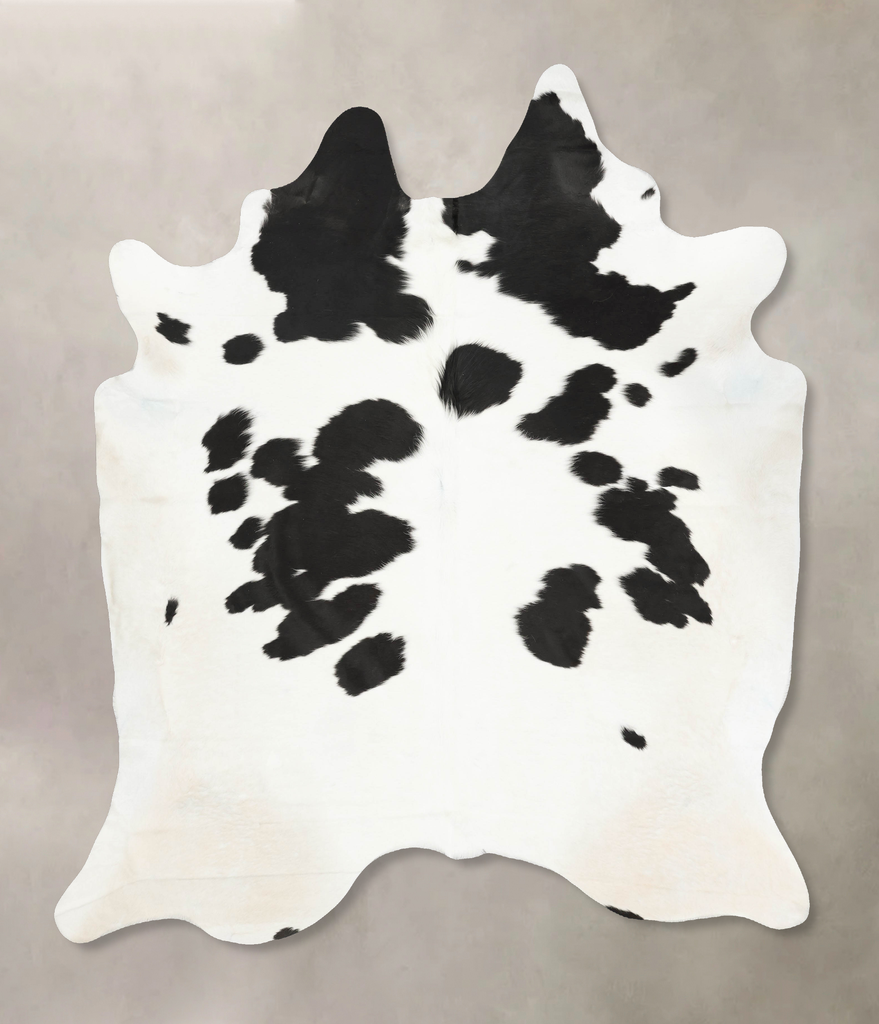 Black and White XX-Large Brazilian Cowhide Rug 8'7"H x 7'1"W #B15997 by Hudson Hides