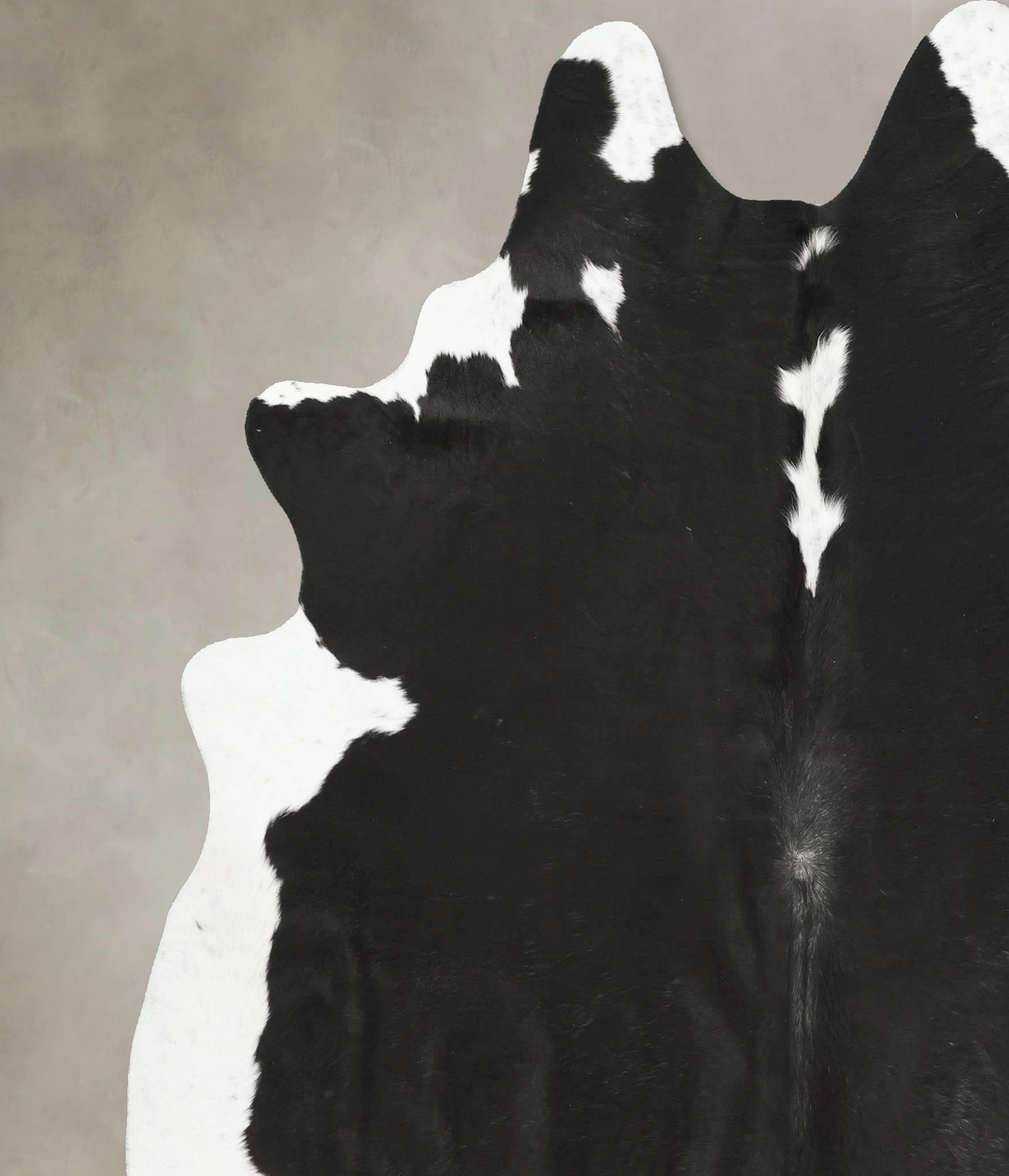 Black and White XX-Large Brazilian Cowhide Rug 7'10"H x 6'11"W #B15998