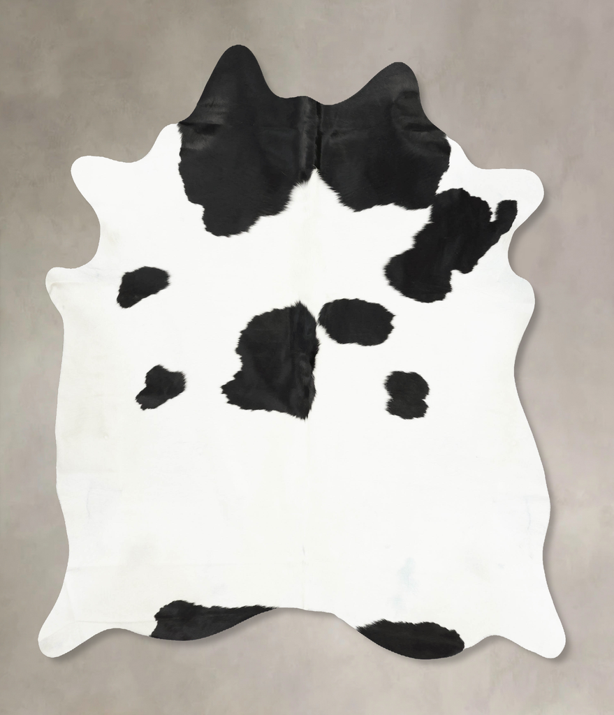 Black and White XX-Large Brazilian Cowhide Rug 7'7"H x 6'8"W #B16000 by Hudson Hides
