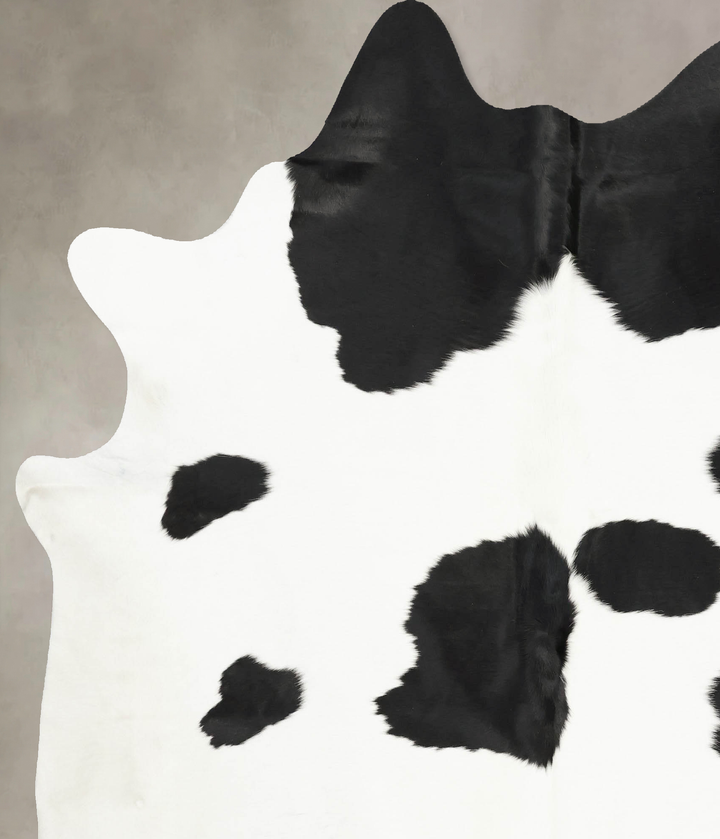 Black and White XX-Large Brazilian Cowhide Rug 7'7"H x 6'8"W #B16000 by Hudson Hides