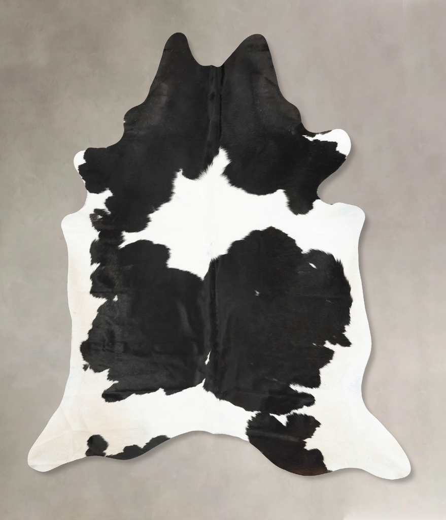 Black and White XX-Large Brazilian Cowhide Rug 8'9"H x 7'2"W #B16002 by Hudson Hides