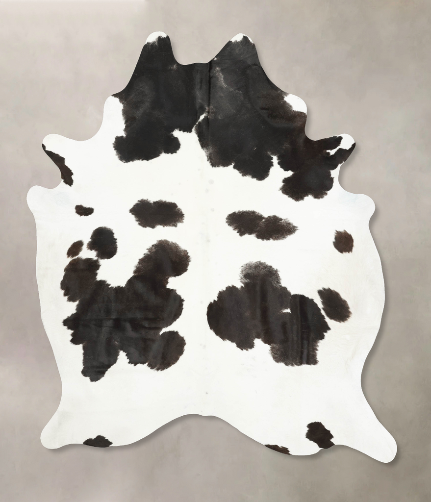 Black and White XX-Large Brazilian Cowhide Rug 8'4"H x 6'8"W #B16003 by Hudson Hides