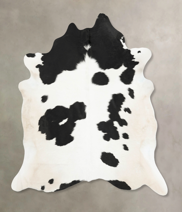 Black and White XX-Large Brazilian Cowhide Rug 7'8"H x 6'10"W #B16006 by Hudson Hides
