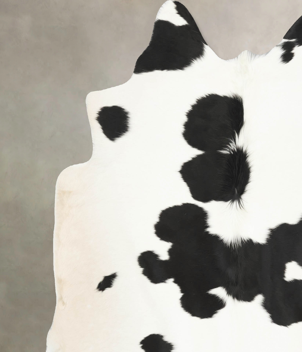 Black and White X-Large Brazilian Cowhide Rug 7'1"H x 6'5"W #B16007 by Hudson Hides