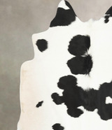 Black and White X-Large Brazilian Cowhide Rug 7'1"H x 6'5"W #B16007 by Hudson Hides