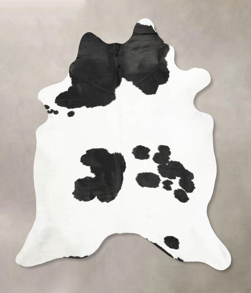 Black and White XX-Large Brazilian Cowhide Rug 8'9"H x 7'4"W #B16010 by Hudson Hides