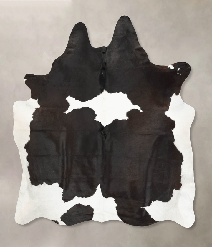 Black and White XX-Large Brazilian Cowhide Rug 8'0"H x 6'9"W #B16011 by Hudson Hides