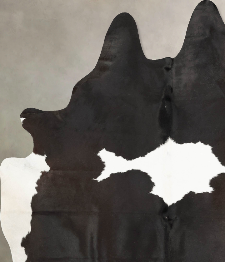 Black and White XX-Large Brazilian Cowhide Rug 8'0"H x 6'9"W #B16011 by Hudson Hides