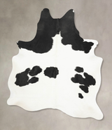 Black and White X-Large Brazilian Cowhide Rug 7'10"H x 5'10"W #B16018 by Hudson Hides