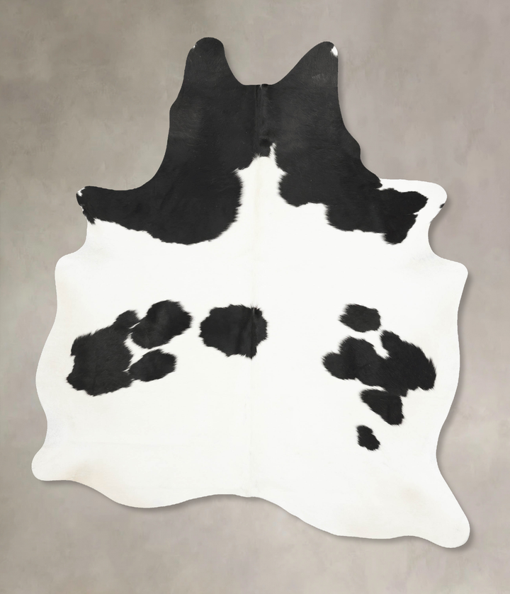 Black and White X-Large Brazilian Cowhide Rug 7'10"H x 5'10"W #B16018 by Hudson Hides