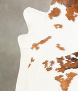 Brown and White X-Large Brazilian Cowhide Rug 6'6"H x 6'3"W #B1602 by Hudson Hides