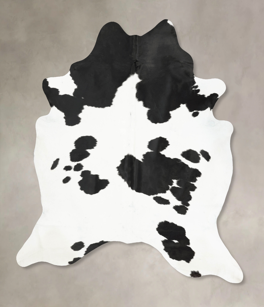 Black and White XX-Large Brazilian Cowhide Rug 8'7"H x 7'2"W #B16020 by Hudson Hides
