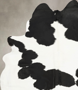 Black and White XX-Large Brazilian Cowhide Rug 8'11"H x 6'10"W #B16021 by Hudson Hides