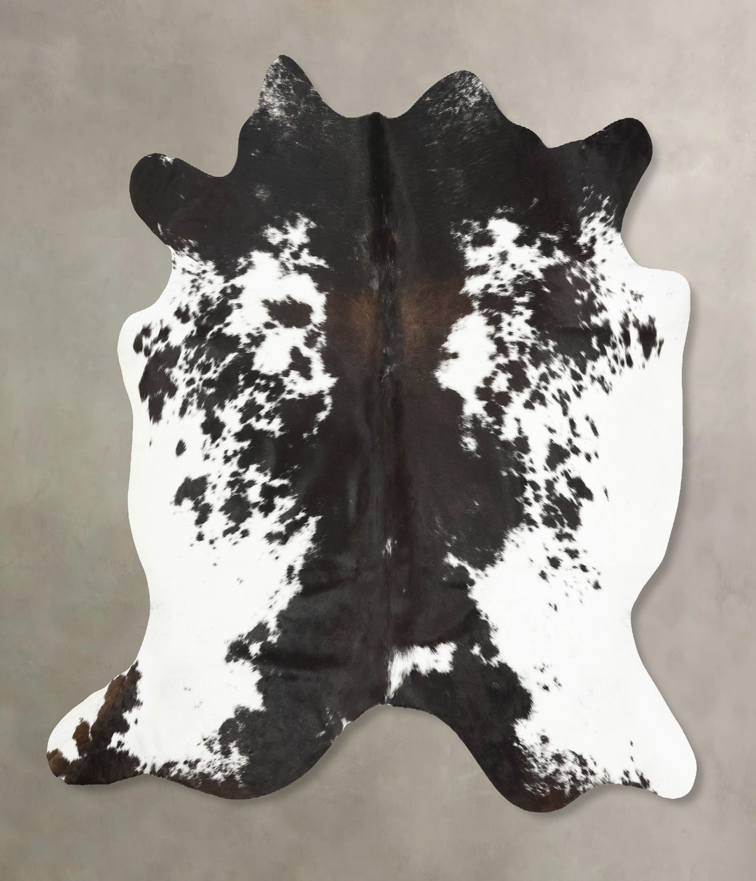 Chocolate and White X-Large Brazilian Cowhide Rug 6'4"H x 6'7"W #B1602