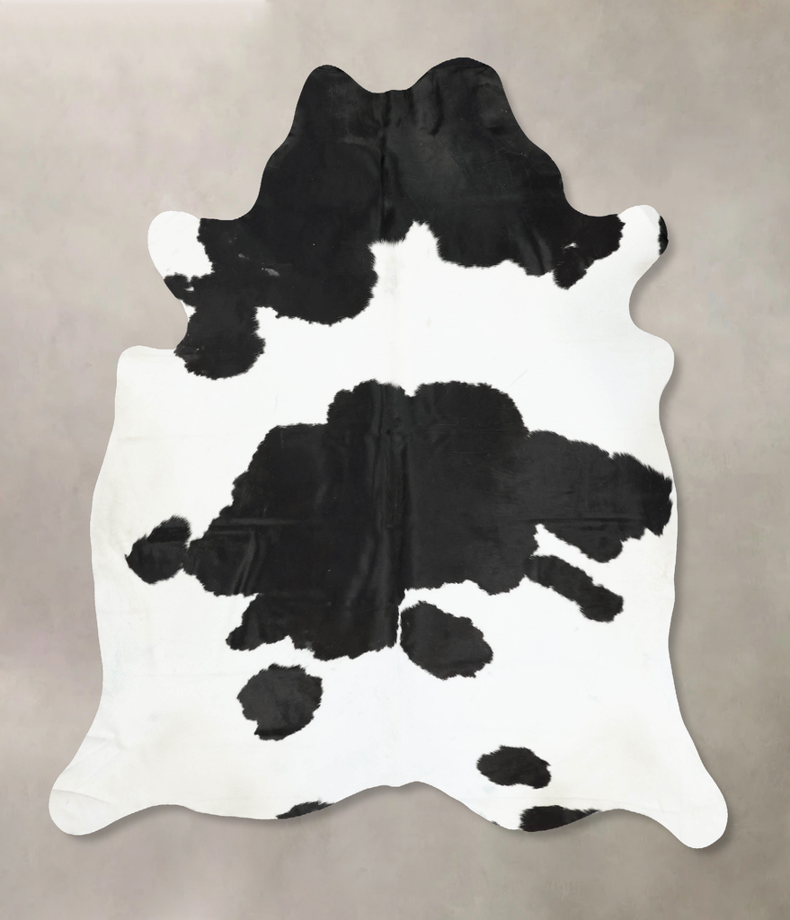 Black and White XX-Large Brazilian Cowhide Rug 8'4"H x 7'3"W #B16029 by Hudson Hides
