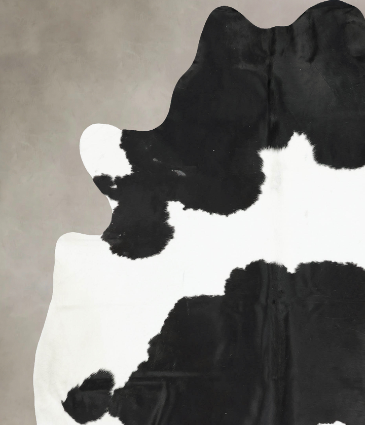 Black and White XX-Large Brazilian Cowhide Rug 8'4"H x 7'3"W #B16029 by Hudson Hides