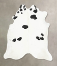 Black and White X-Large Brazilian Cowhide Rug 7'3"H x 6'8"W #B16034 by Hudson Hides