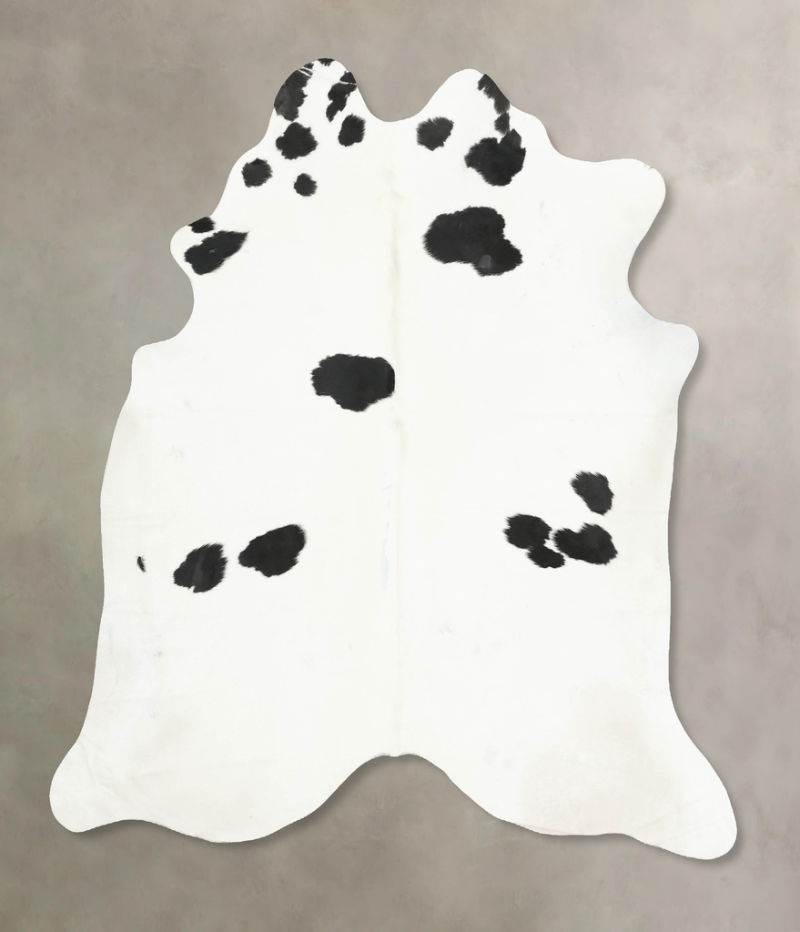 Black and White X-Large Brazilian Cowhide Rug 7'3"H x 6'8"W #B16034 by Hudson Hides