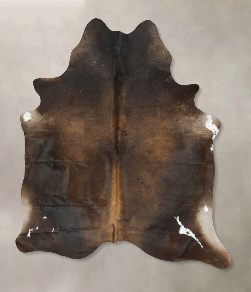 Chocolate X-Large Brazilian Cowhide Rug 7'4"H x 6'2"W #B16036 by Hudson Hides