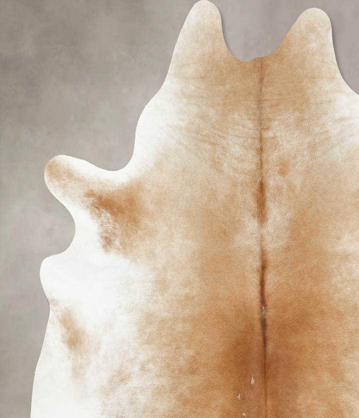 Light Caramel XX-Large Brazilian Cowhide Rug 8'0"H x 7'2"W #B16038 by Hudson Hides