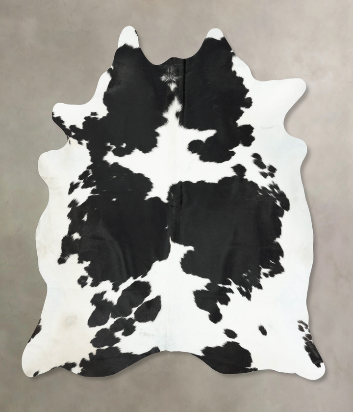 Black and White XX-Large Brazilian Cowhide Rug 8'3"H x 7'7"W #B16040 by Hudson Hides