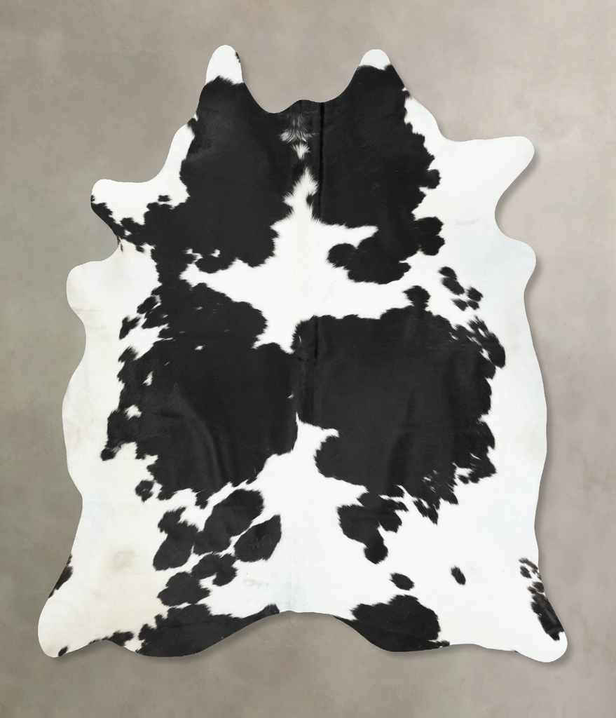 Black and White XX-Large Brazilian Cowhide Rug 8'3"H x 7'7"W #B16040 by Hudson Hides