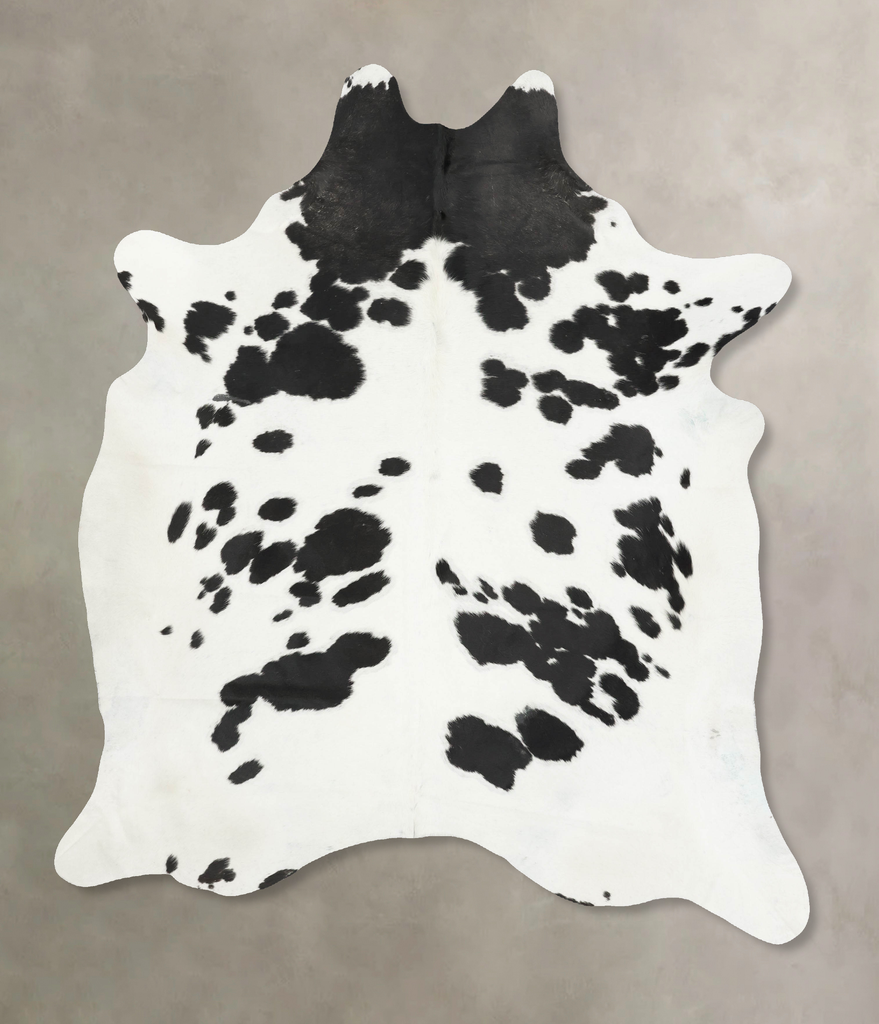 Black and White XX-Large Brazilian Cowhide Rug 8'2"H x 6'9"W #B16047 by Hudson Hides