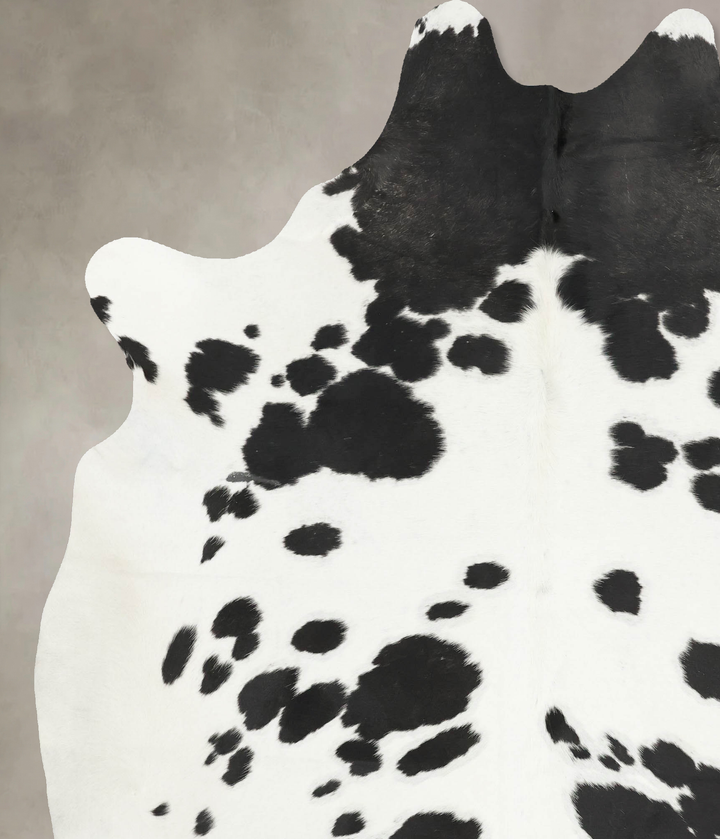 Black and White XX-Large Brazilian Cowhide Rug 8'2"H x 6'9"W #B16047 by Hudson Hides