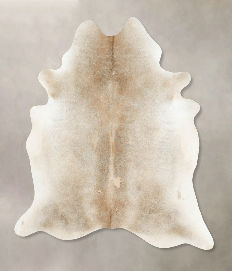 Grey with Beige X-Large Brazilian Cowhide Rug 7'7"H x 6'5"W #B16056 by Hudson Hides