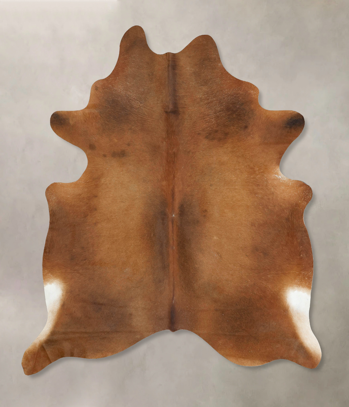 Solid Brown XX-Large Brazilian Cowhide Rug 8'1"H x 6'10"W #B16059 by Hudson Hides