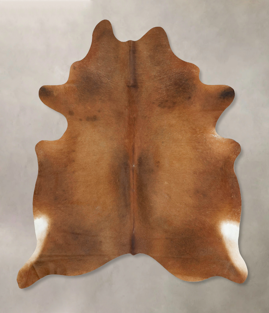 Solid Brown XX-Large Brazilian Cowhide Rug 8'1"H x 6'10"W #B16059 by Hudson Hides