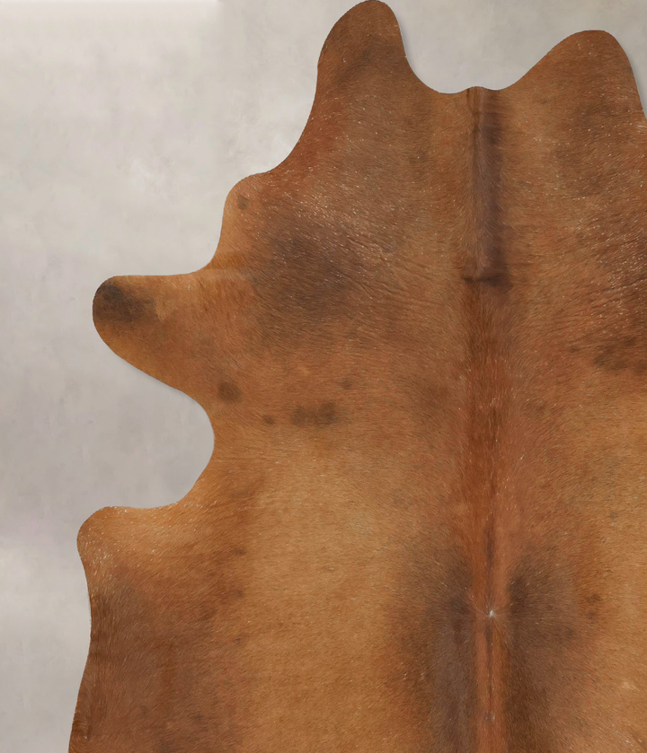 Solid Brown XX-Large Brazilian Cowhide Rug 8'1"H x 6'10"W #B16059 by Hudson Hides