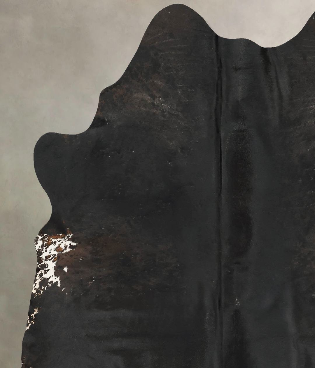 Solid Black XX-Large Brazilian Cowhide Rug 8'6"H x 6'5"W #B16061 by Hu