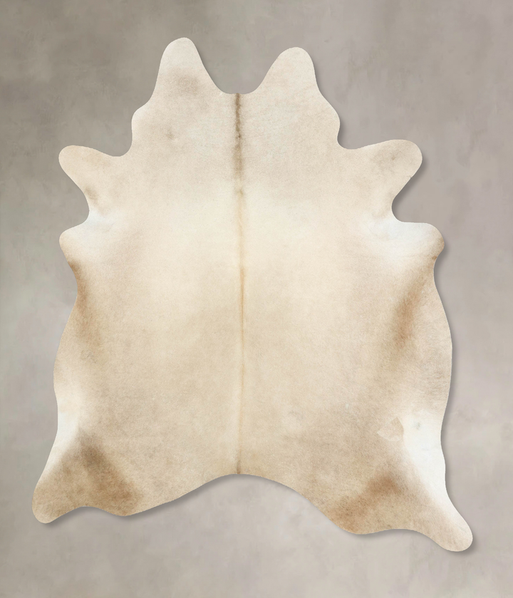 Champagne X-Large Brazilian Cowhide Rug 7'7"H x 6'7"W #B16066 by Hudson Hides