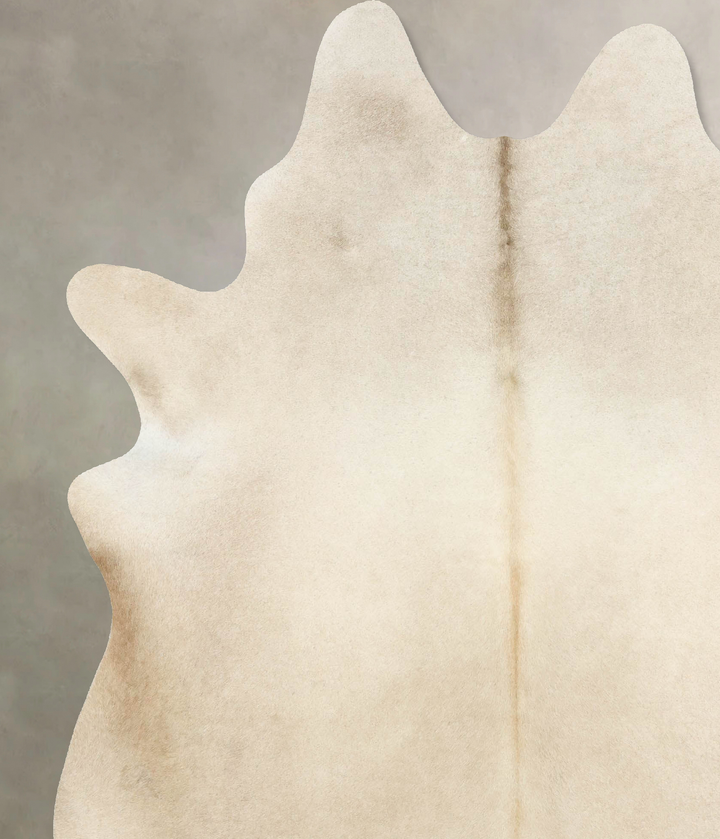 Champagne X-Large Brazilian Cowhide Rug 7'7"H x 6'7"W #B16066 by Hudson Hides