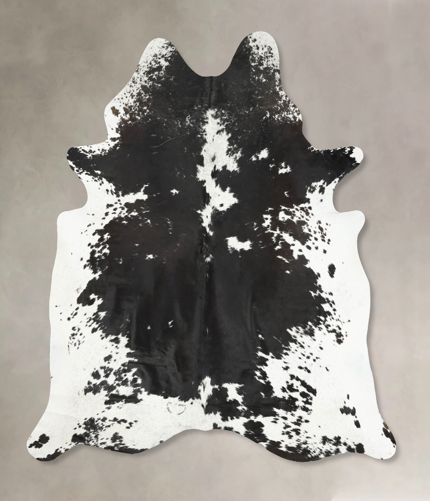 Black and White XX-Large Brazilian Cowhide Rug 8'7"H x 7'0"W #B16068 by Hudson Hides