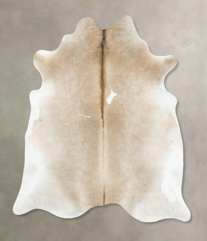 Grey with Beige X-Large Brazilian Cowhide Rug 7'4"H x 6'8"W #B16070 by Hudson Hides