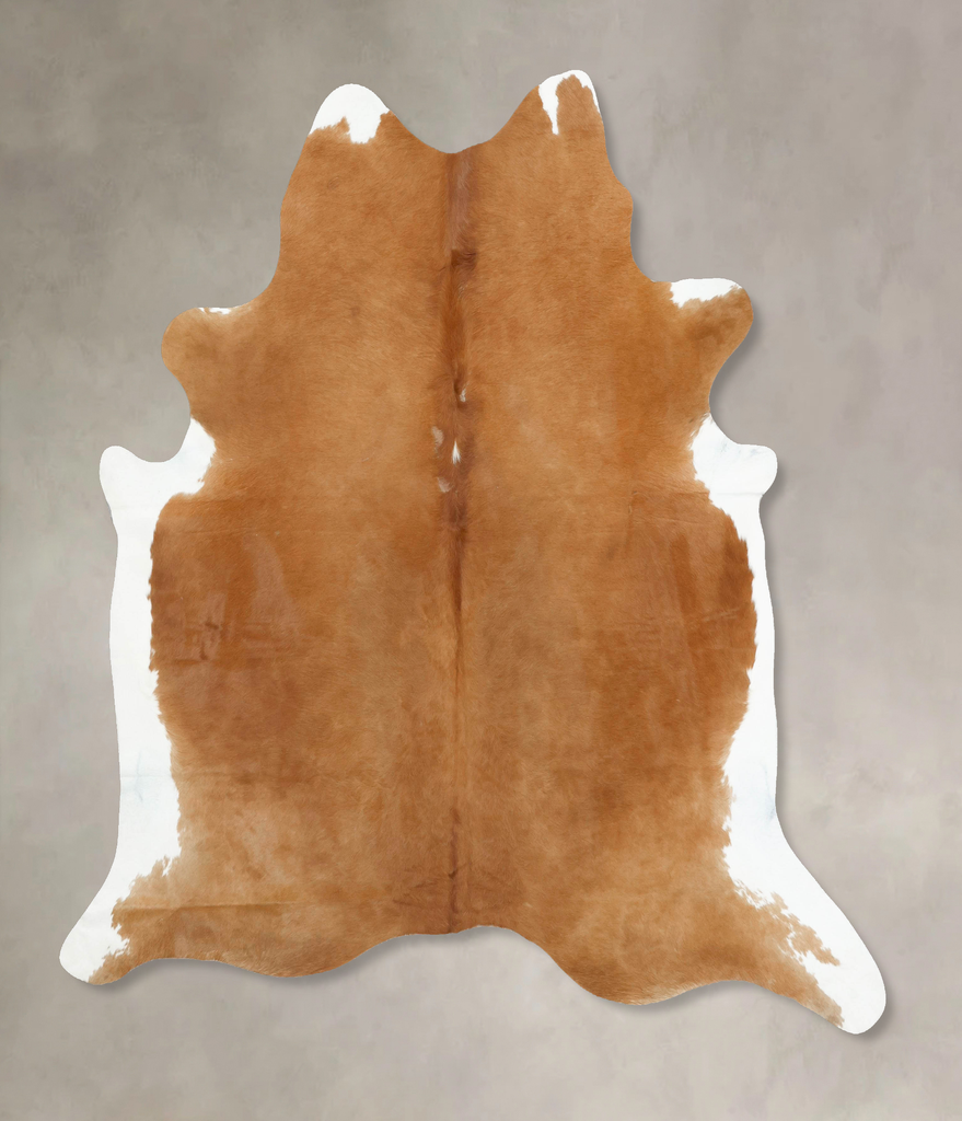 Beige XX-Large Brazilian Cowhide Rug 7'6"H x 6'10"W #B16071 by Hudson Hides