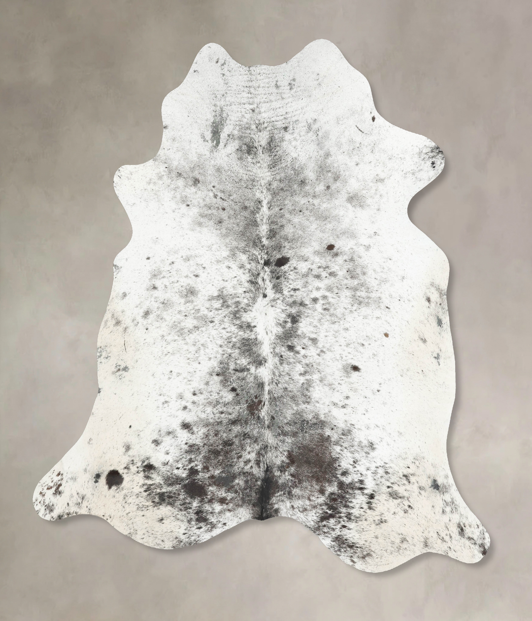 Salt and Pepper Black XX-Large Brazilian Cowhide Rug 7'9"H x 6'9"W #B1