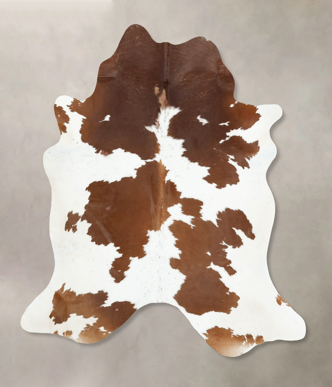 Brown and White X-Large Brazilian Cowhide Rug 7'1"H x 6'6"W #B16082 by