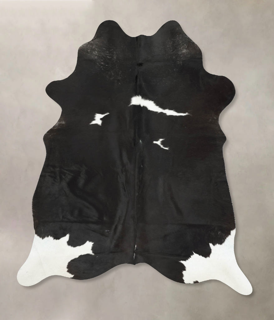 Black and White X-Large Brazilian Cowhide Rug 7'5"H x 5'11"W #B16083 by Hudson Hides
