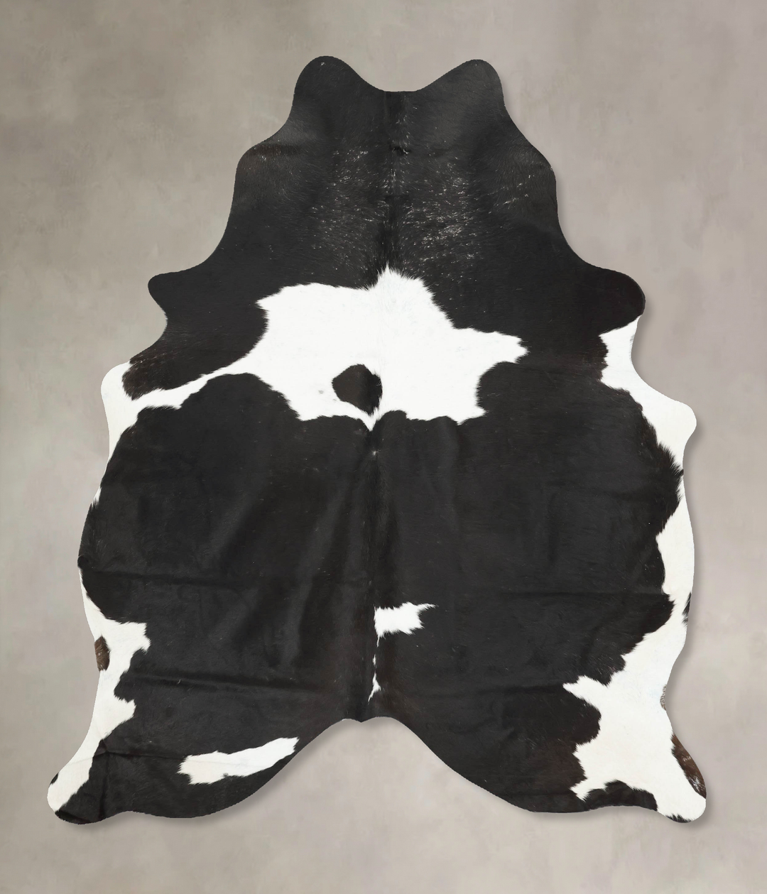 Black and White Large Brazilian Cowhide Rug 7'1"H x 5'7"W #B16087 by H