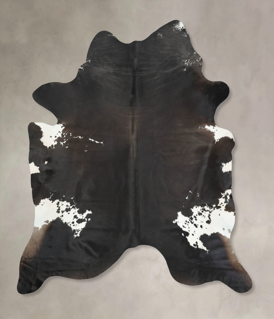 Black and White XX-Large Brazilian Cowhide Rug 7'11"H x 6'6"W #B16089 by Hudson Hides