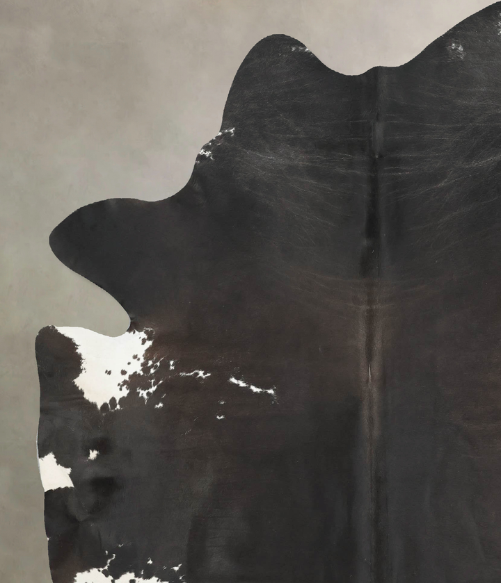 Black and White XX-Large Brazilian Cowhide Rug 7'11"H x 6'6"W #B16089 by Hudson Hides